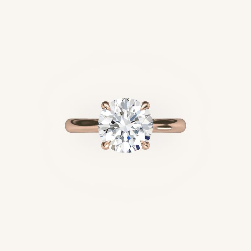 The Solienne – Cathedral Solitaire Hidden Halo Engagement Ring