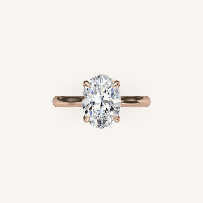 The Solienne – Cathedral Solitaire Hidden Halo Engagement Ring
