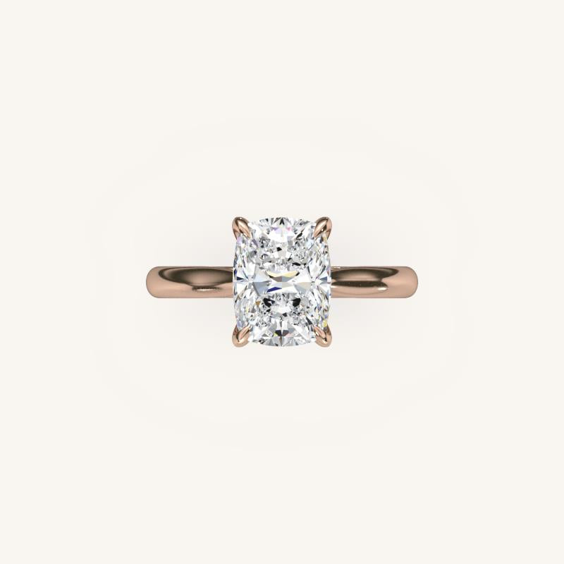 The Solienne – Cathedral Solitaire Hidden Halo Engagement Ring