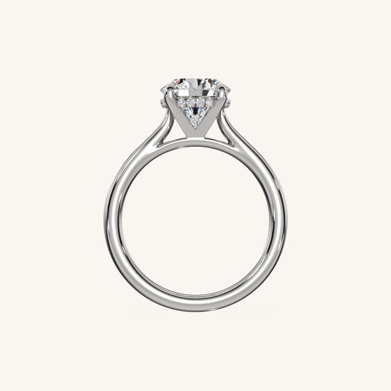 The Solienne – Cathedral Solitaire Hidden Halo Engagement Ring