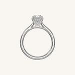 Load image into Gallery viewer, The Solienne – Cathedral Solitaire Hidden Halo Engagement Ring
