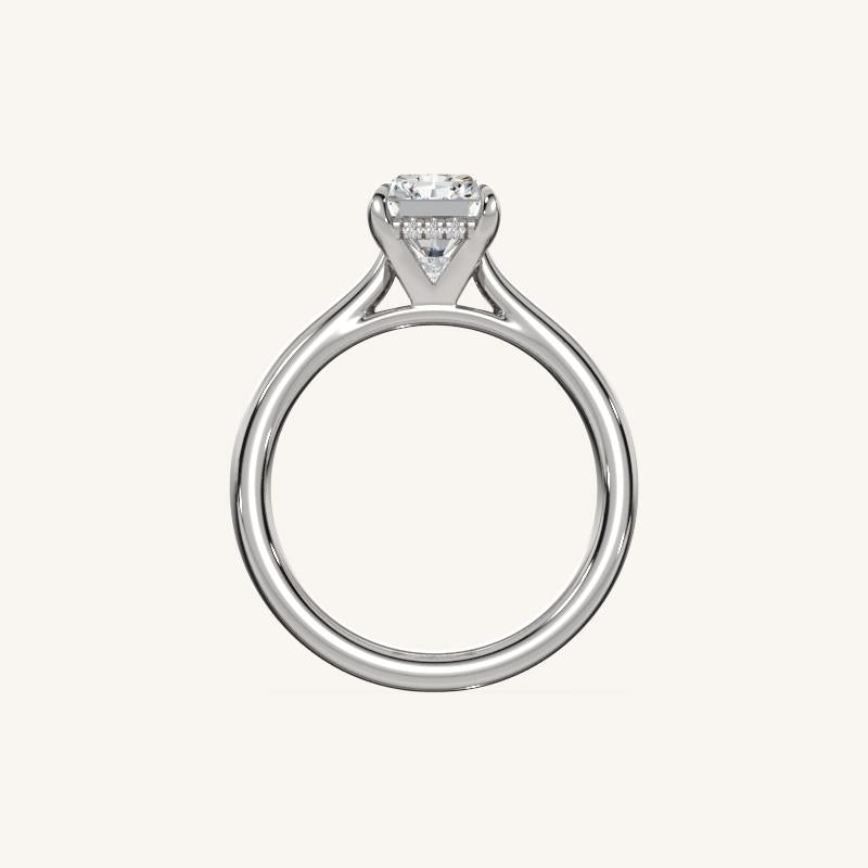 The Solienne – Cathedral Solitaire Hidden Halo Engagement Ring