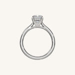 Load image into Gallery viewer, The Solienne – Cathedral Solitaire Hidden Halo Engagement Ring
