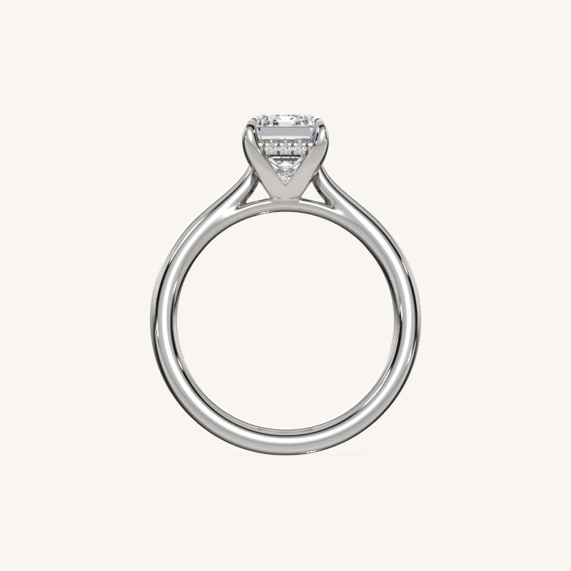 The Solienne – Cathedral Solitaire Hidden Halo Engagement Ring