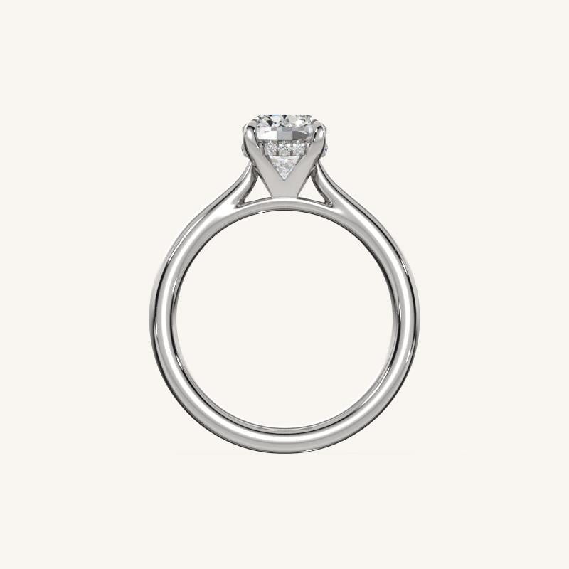 The Solienne – Cathedral Solitaire Hidden Halo Engagement Ring