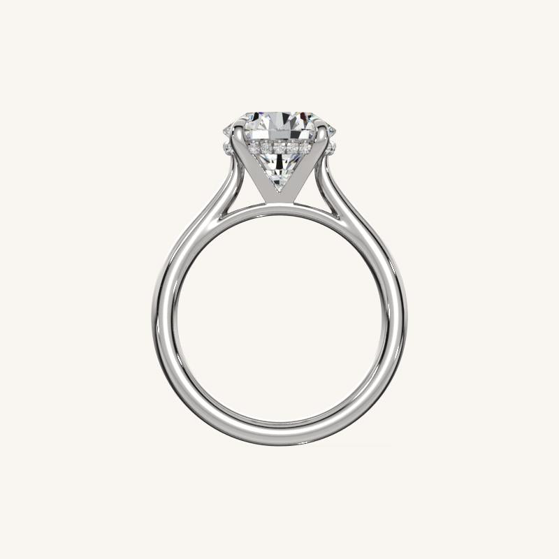 The Solienne – Cathedral Solitaire Hidden Halo Engagement Ring