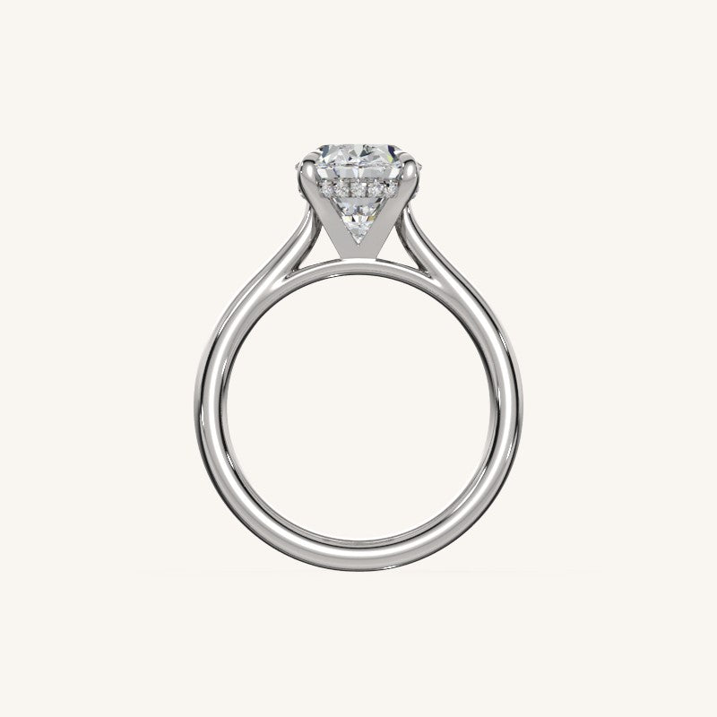 The Solienne – Cathedral Solitaire Hidden Halo Engagement Ring