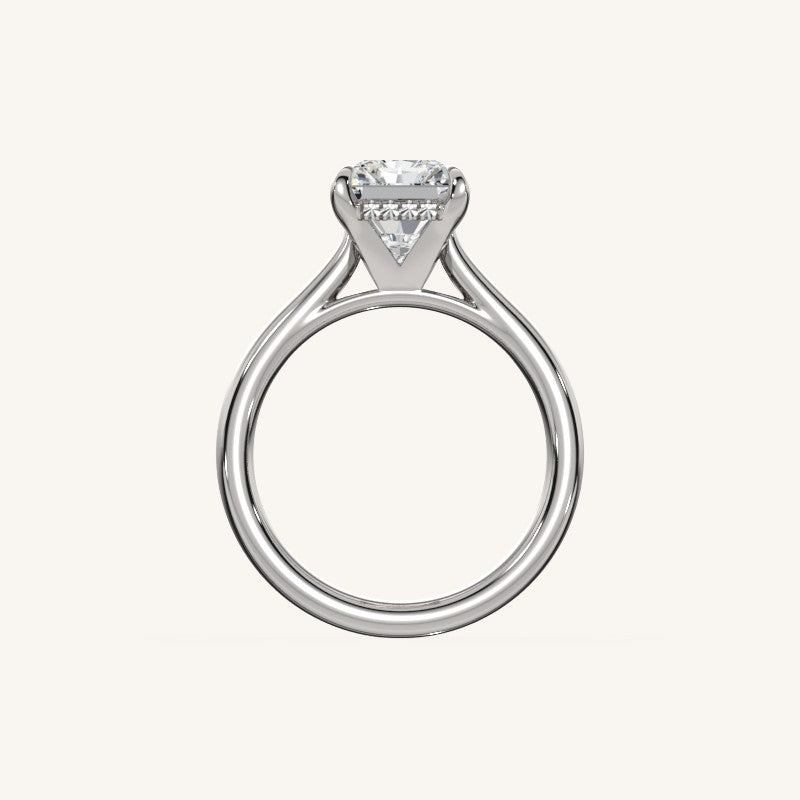 The Solienne – Cathedral Solitaire Hidden Halo Engagement Ring