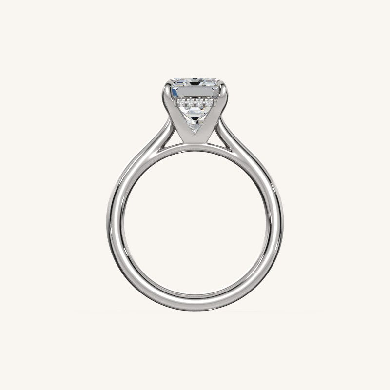 The Solienne – Cathedral Solitaire Hidden Halo Engagement Ring