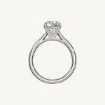 Load image into Gallery viewer, The Solienne – Cathedral Solitaire Hidden Halo Engagement Ring
