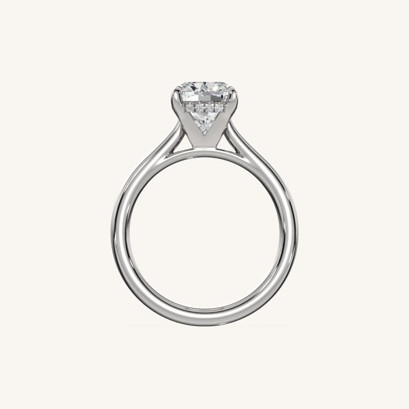 The Solienne – Cathedral Solitaire Hidden Halo Engagement Ring