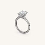 Load image into Gallery viewer, The Solienne – Cathedral Solitaire Hidden Halo Engagement Ring
