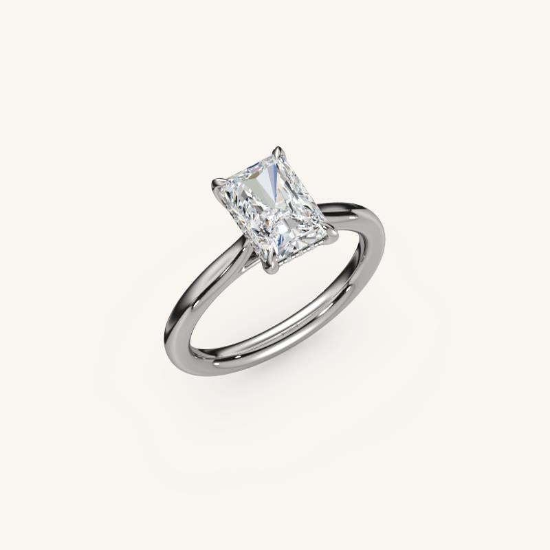 The Solienne – Cathedral Solitaire Hidden Halo Engagement Ring
