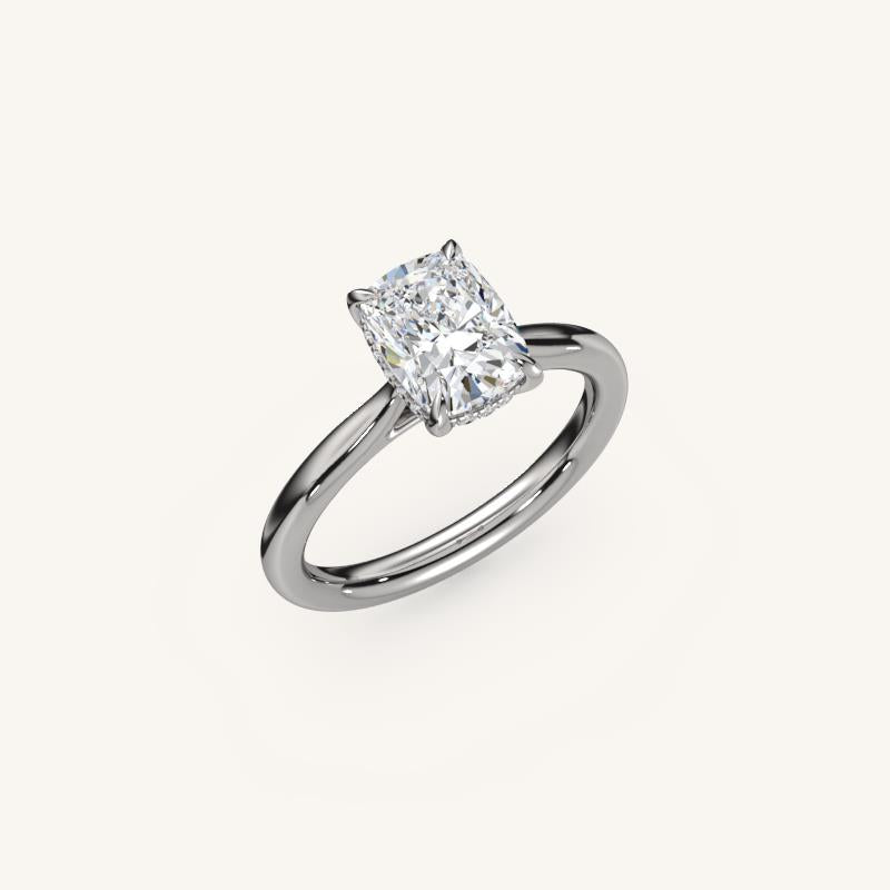 The Solienne – Cathedral Solitaire Hidden Halo Engagement Ring