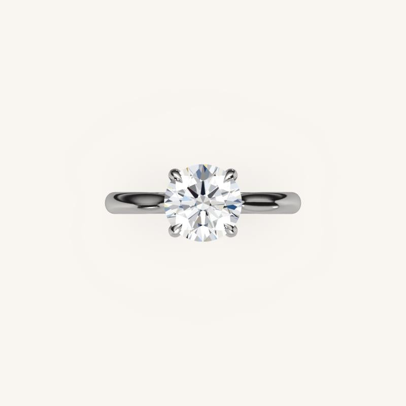 The Solienne – Cathedral Solitaire Hidden Halo Engagement Ring