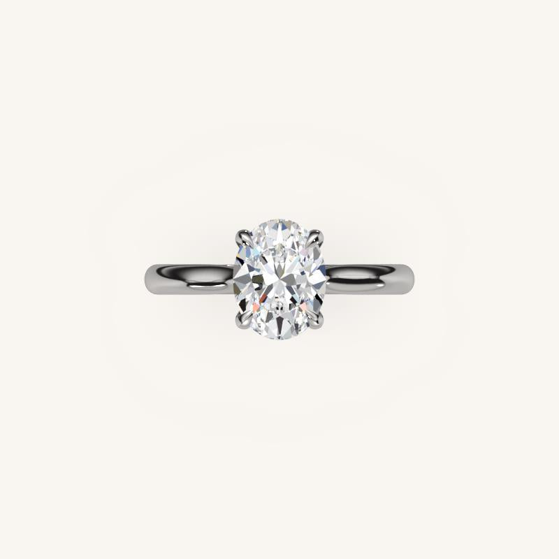 The Solienne – Cathedral Solitaire Hidden Halo Engagement Ring