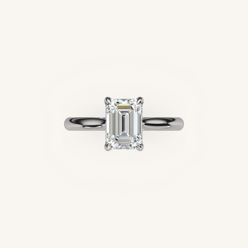 The Solienne – Cathedral Solitaire Hidden Halo Engagement Ring