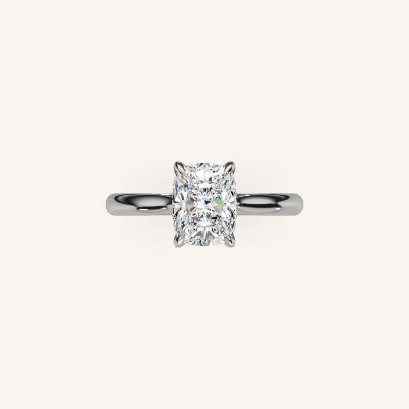 The Solienne – Cathedral Solitaire Hidden Halo Engagement Ring