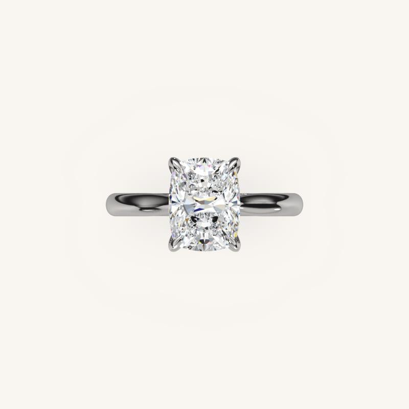 The Solienne – Cathedral Solitaire Hidden Halo Engagement Ring