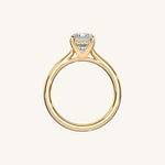 Load image into Gallery viewer, The Solienne – Cathedral Solitaire Hidden Halo Engagement Ring
