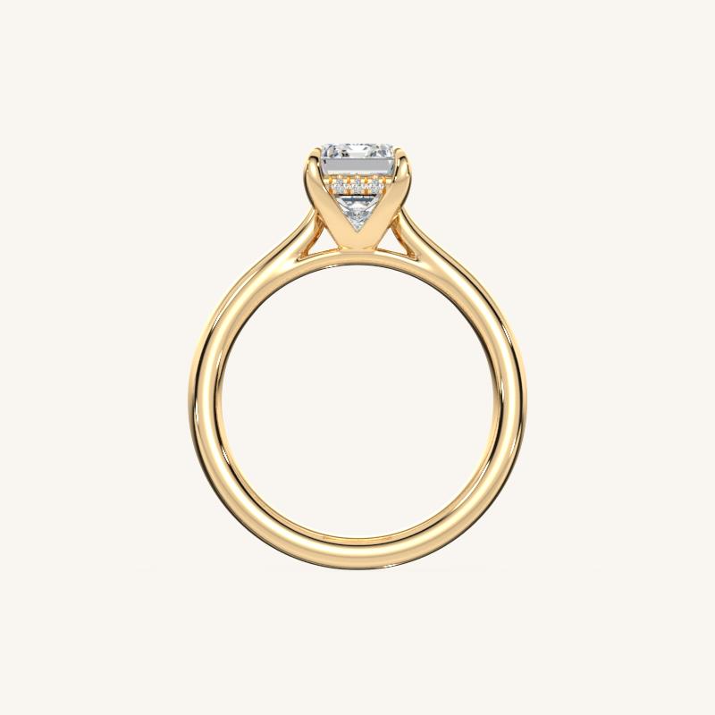 The Solienne – Cathedral Solitaire Hidden Halo Engagement Ring
