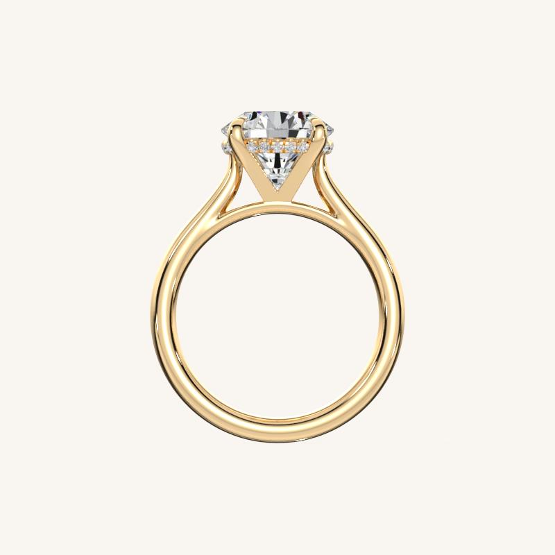The Solienne – Cathedral Solitaire Hidden Halo Engagement Ring