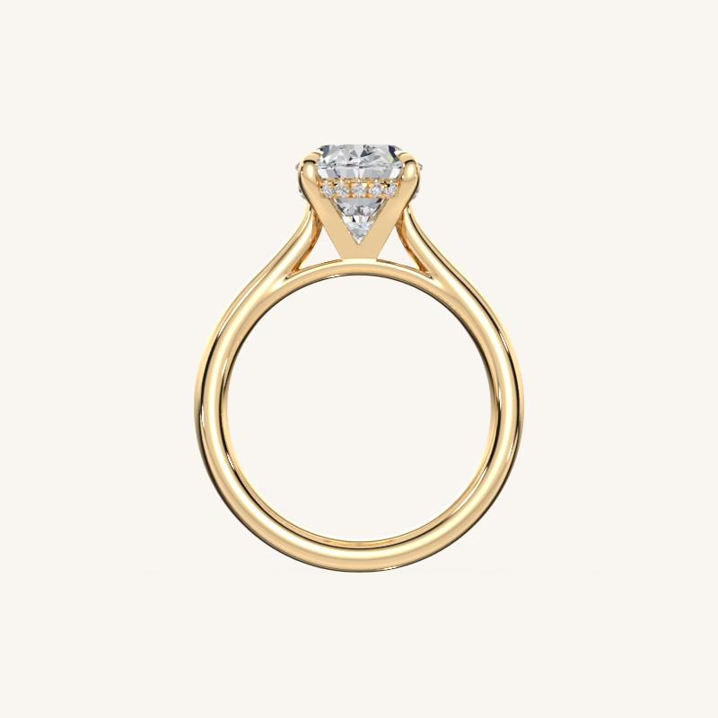 The Solienne – Cathedral Solitaire Hidden Halo Engagement Ring