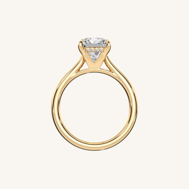 The Solienne – Cathedral Solitaire Hidden Halo Engagement Ring