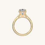 Load image into Gallery viewer, The Solienne – Cathedral Solitaire Hidden Halo Engagement Ring
