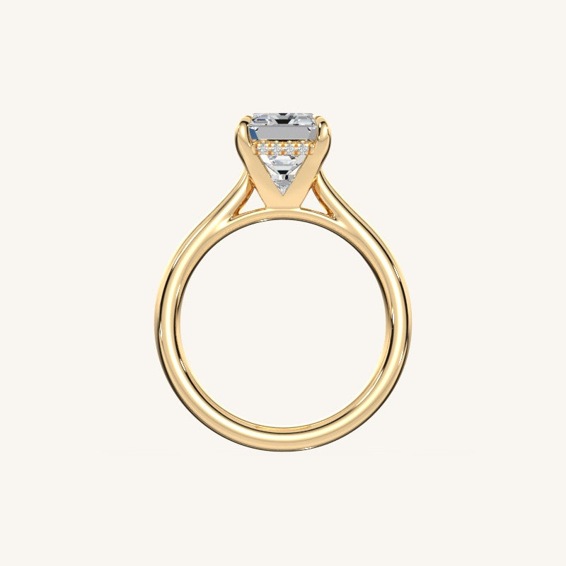 The Solienne – Cathedral Solitaire Hidden Halo Engagement Ring