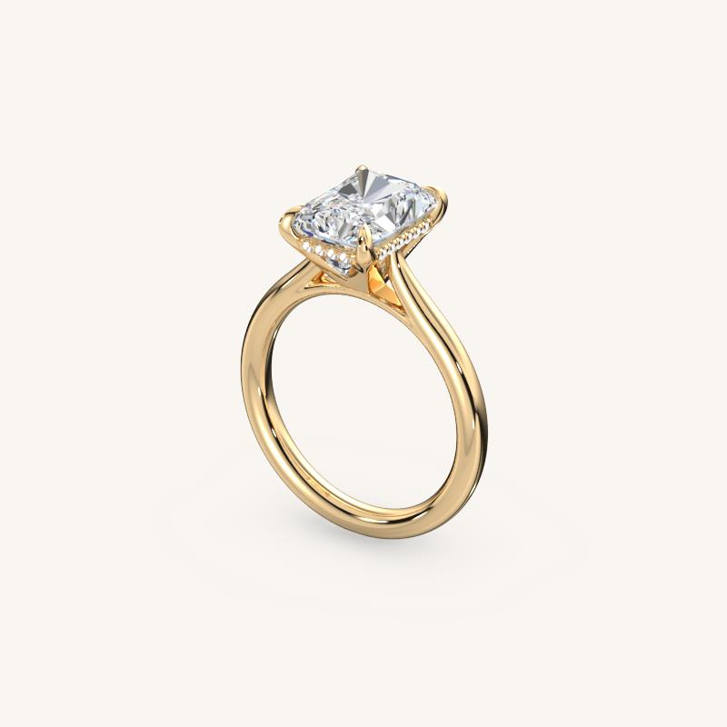 The Solienne – Cathedral Solitaire Hidden Halo Engagement Ring