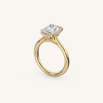Load image into Gallery viewer, The Solienne – Cathedral Solitaire Hidden Halo Engagement Ring

