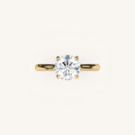 Load image into Gallery viewer, The Solienne – Cathedral Solitaire Hidden Halo Engagement Ring
