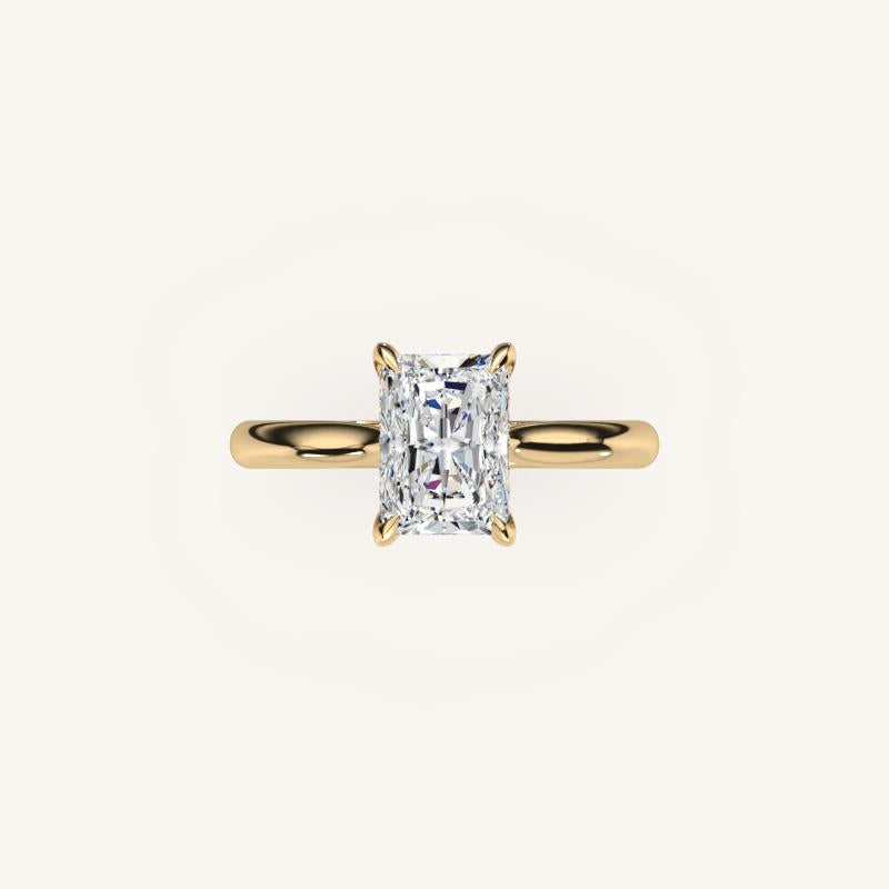 The Solienne – Cathedral Solitaire Hidden Halo Engagement Ring