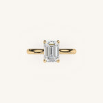 Load image into Gallery viewer, The Solienne – Cathedral Solitaire Hidden Halo Engagement Ring
