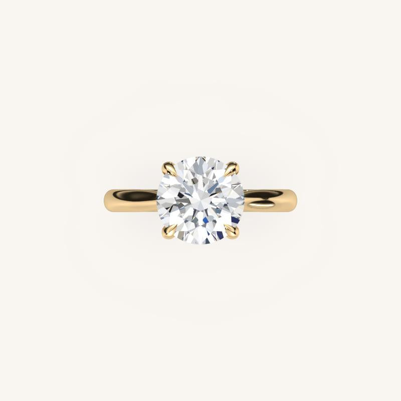 The Solienne – Cathedral Solitaire Hidden Halo Engagement Ring