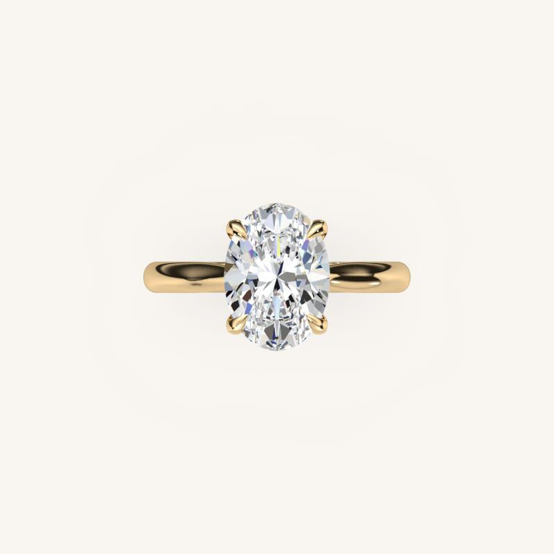 The Solienne – Cathedral Solitaire Hidden Halo Engagement Ring