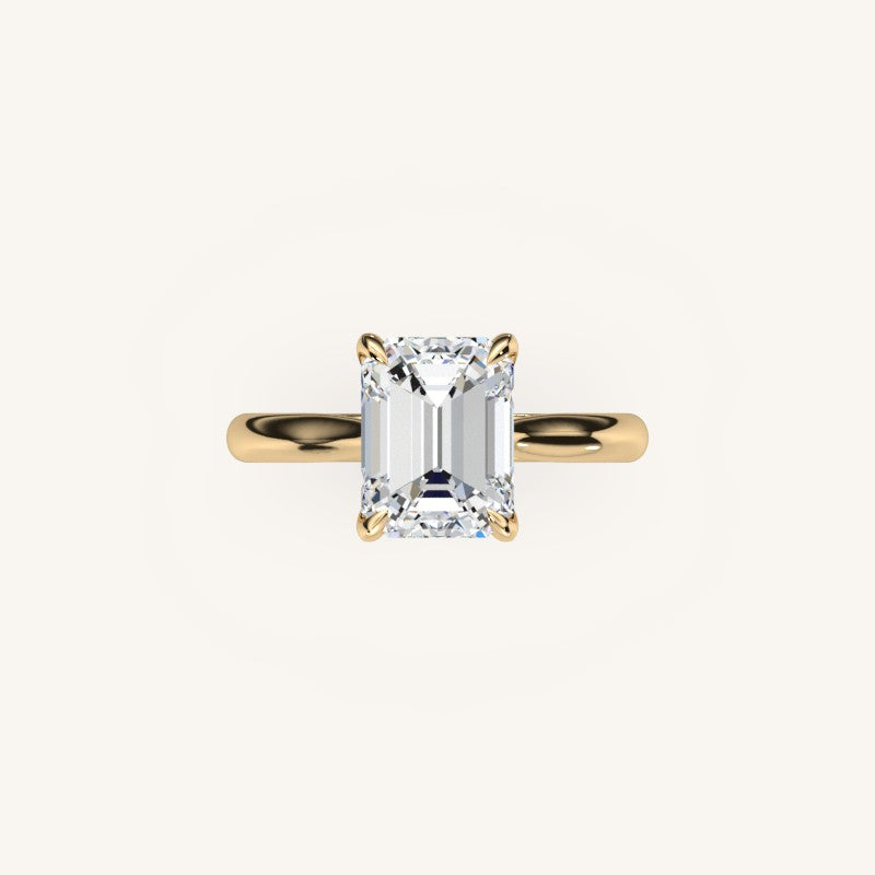 The Solienne – Cathedral Solitaire Hidden Halo Engagement Ring