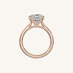 Load image into Gallery viewer, The Solienne – Cathedral Solitaire Hidden Halo Engagement Ring (E-W)
