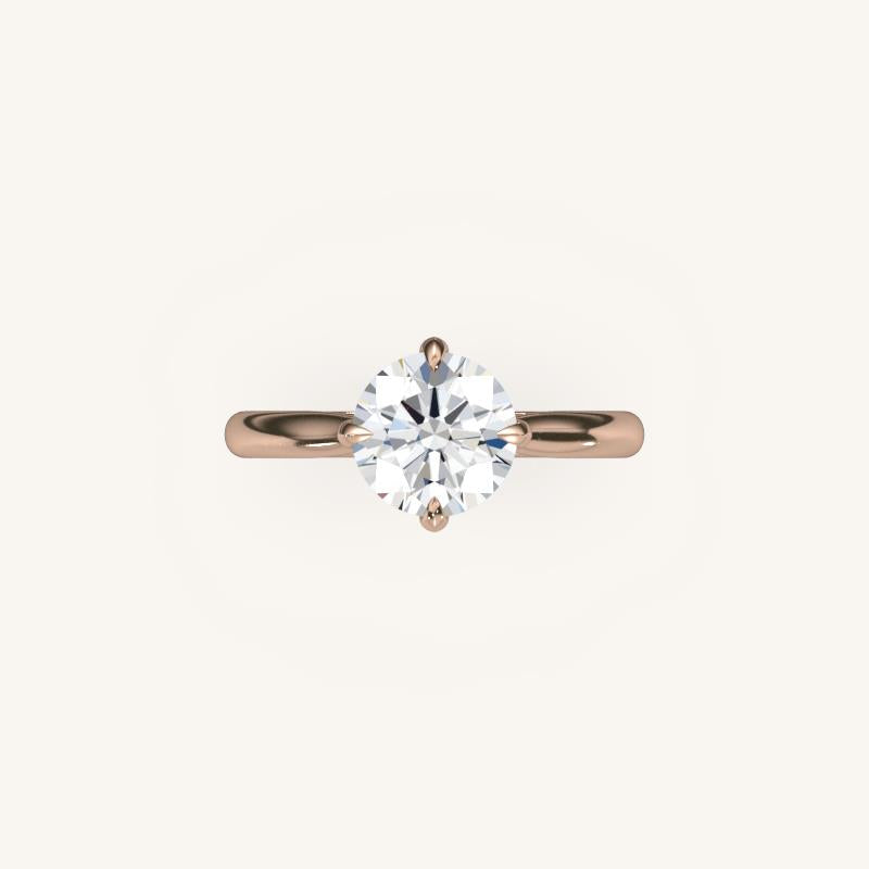 The Solienne – Cathedral Solitaire Hidden Halo Engagement Ring (E-W)