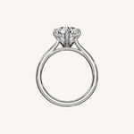 Load image into Gallery viewer, The Solienne – Cathedral Solitaire Hidden Halo Engagement Ring (E-W)
