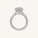 Load image into Gallery viewer, The Solienne – Cathedral Solitaire Hidden Halo Engagement Ring (E-W)
