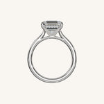 Load image into Gallery viewer, The Solienne – Cathedral Solitaire Hidden Halo Engagement Ring (E-W)
