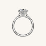 Load image into Gallery viewer, The Solienne – Cathedral Solitaire Hidden Halo Engagement Ring (E-W)
