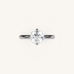 Load image into Gallery viewer, The Solienne – Cathedral Solitaire Hidden Halo Engagement Ring (E-W)
