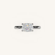 The Solienne – Cathedral Solitaire Hidden Halo Engagement Ring (E-W)