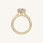 Load image into Gallery viewer, The Solienne – Cathedral Solitaire Hidden Halo Engagement Ring (E-W)
