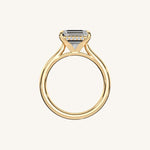 Load image into Gallery viewer, The Solienne – Cathedral Solitaire Hidden Halo Engagement Ring (E-W)
