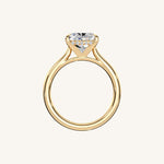 Load image into Gallery viewer, The Solienne – Cathedral Solitaire Hidden Halo Engagement Ring (E-W)
