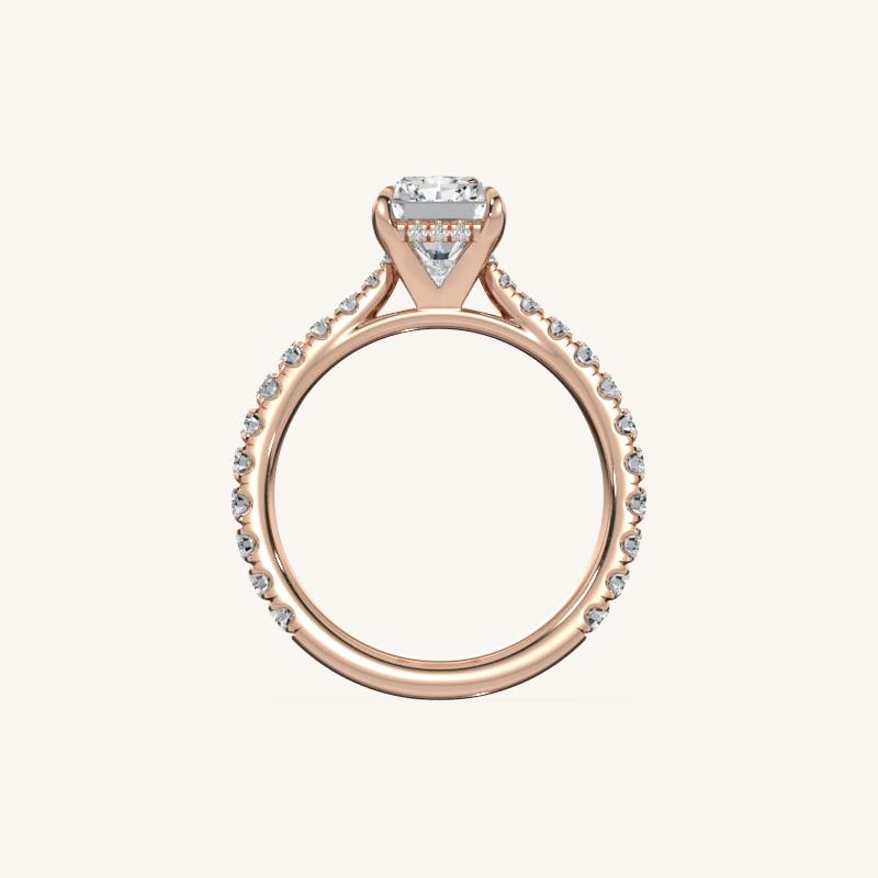 The Solienne – Cathedral Solitaire Hidden Halo Engagement Ring